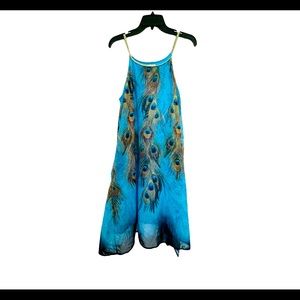 🦚 Beautiful Turquoise Peacock Dress